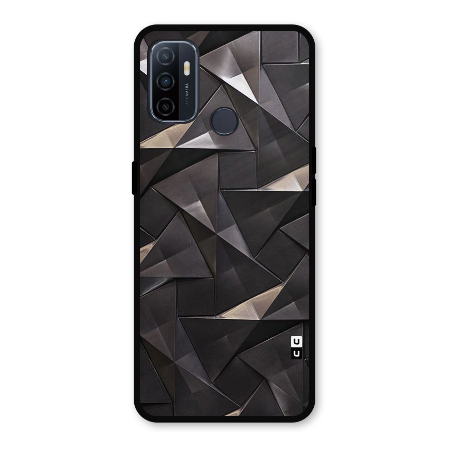 Carved Triangles Metal Back Case for Oppo A53