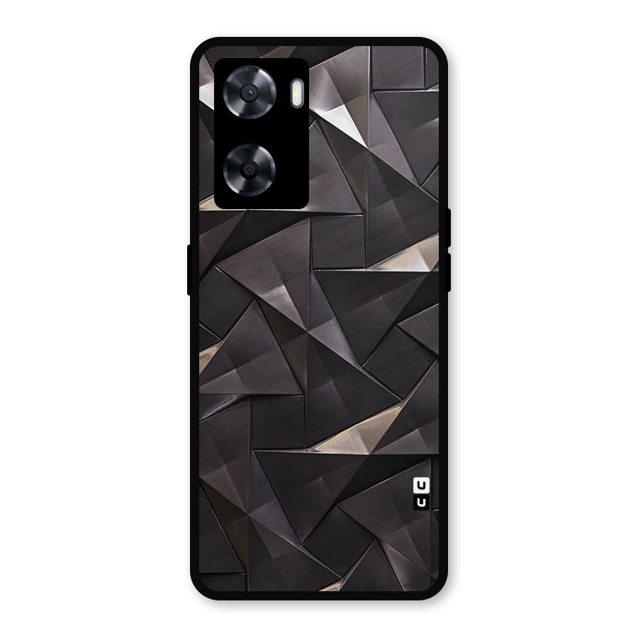 Carved Triangles Metal Back Case for Oppo A77