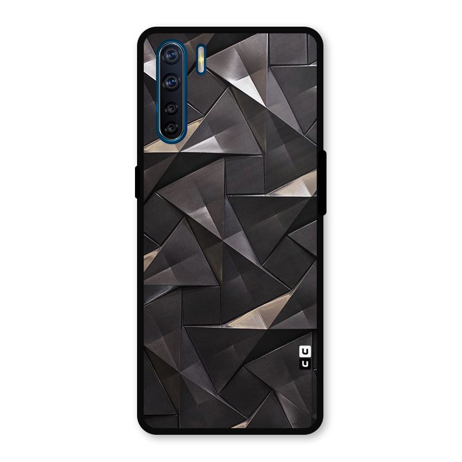 Carved Triangles Metal Back Case for Oppo F15