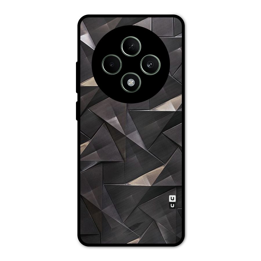 Carved Triangles Metal Back Case for Oppo F27