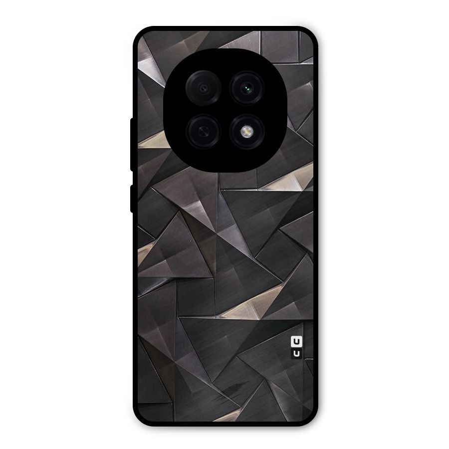 Carved Triangles Metal Back Case for Oppo F29 Pro