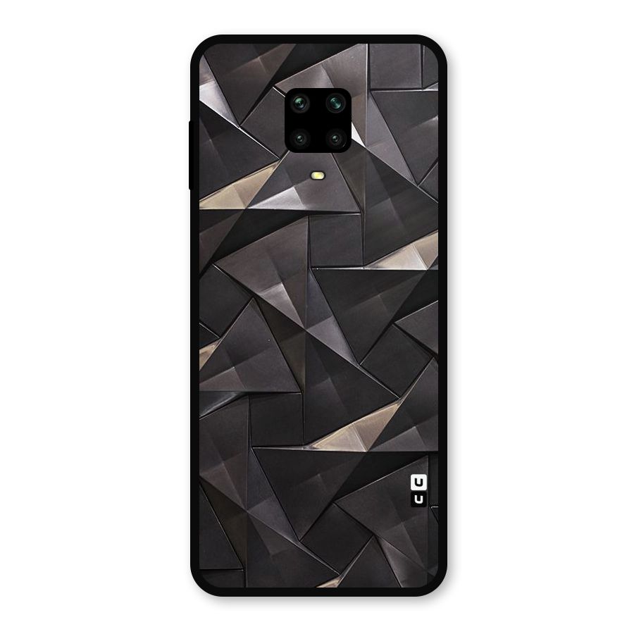 Carved Triangles Metal Back Case for Poco M2