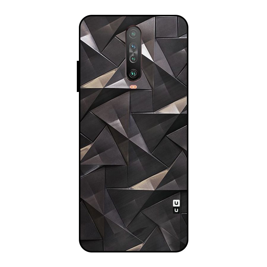 Carved Triangles Metal Back Case for Poco X2