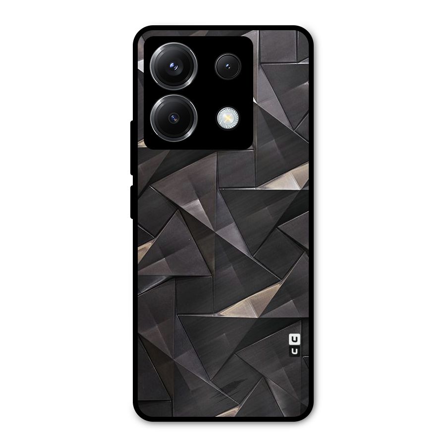 Carved Triangles Metal Back Case for Poco X6