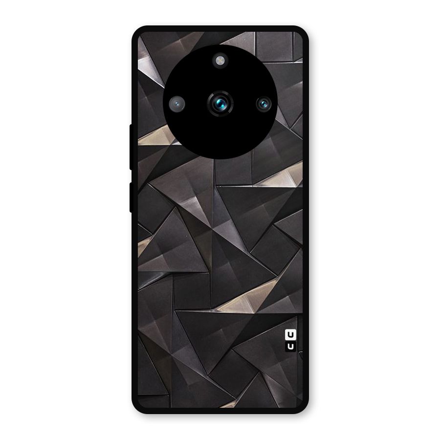 Carved Triangles Metal Back Case for Realme 11 Pro