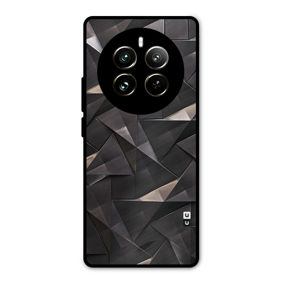 Carved Triangles Metal Back Case for Realme 12 Pro