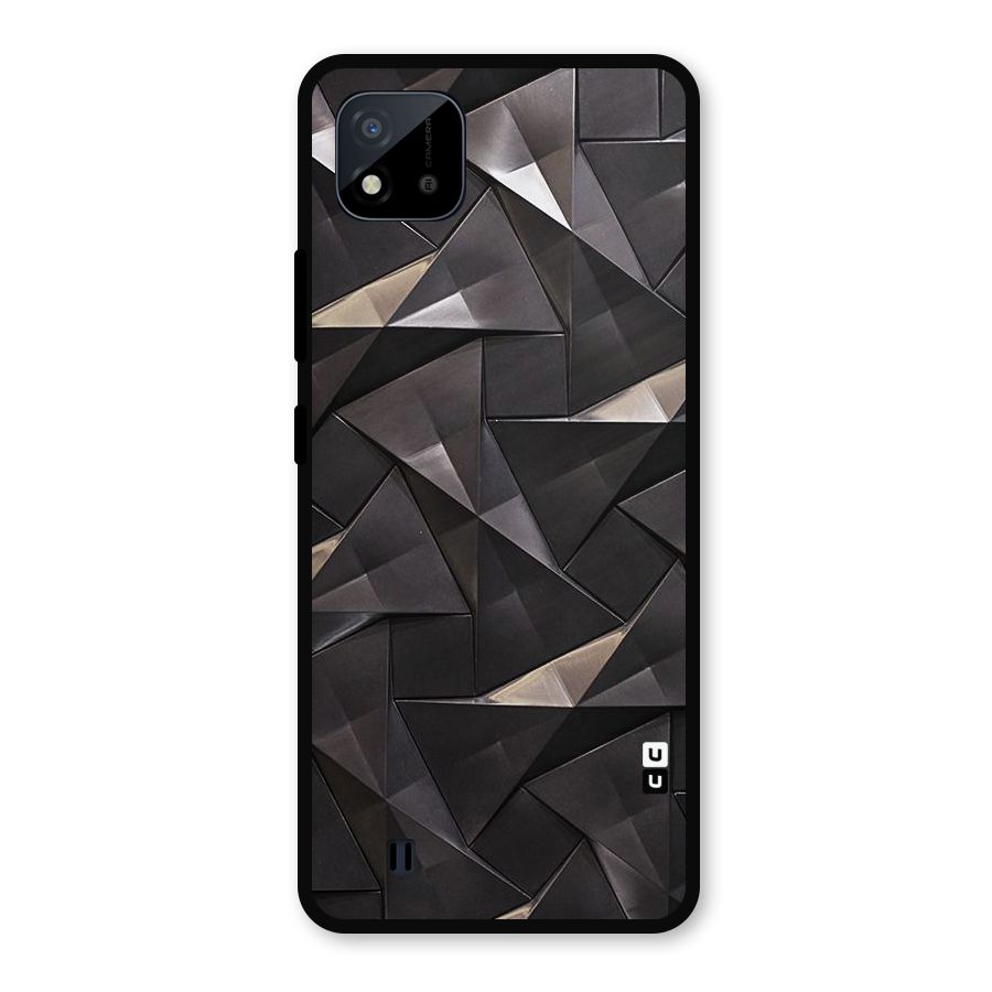 Carved Triangles Metal Back Case for Realme C11 2021