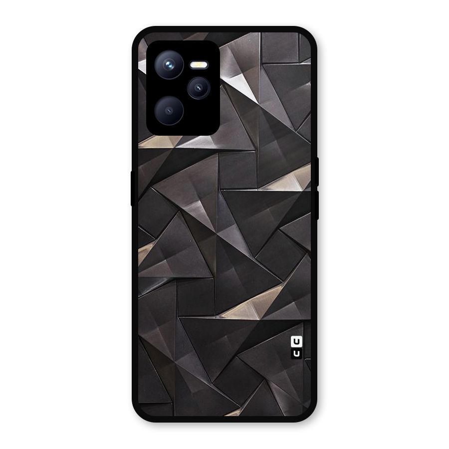 Carved Triangles Metal Back Case for Realme C35