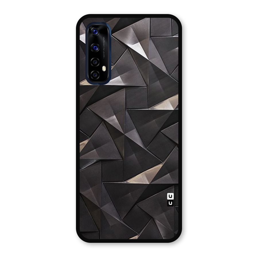 Carved Triangles Metal Back Case for Realme Narzo 20 Pro