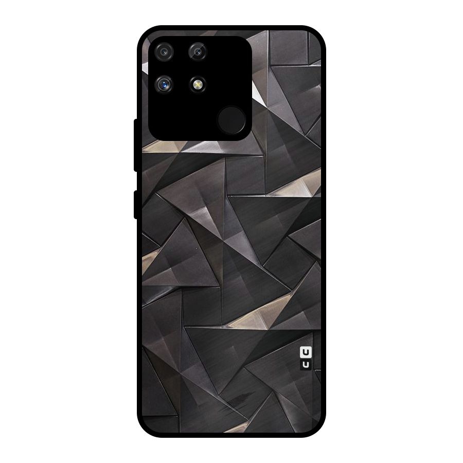 Carved Triangles Metal Back Case for Realme Narzo 50A