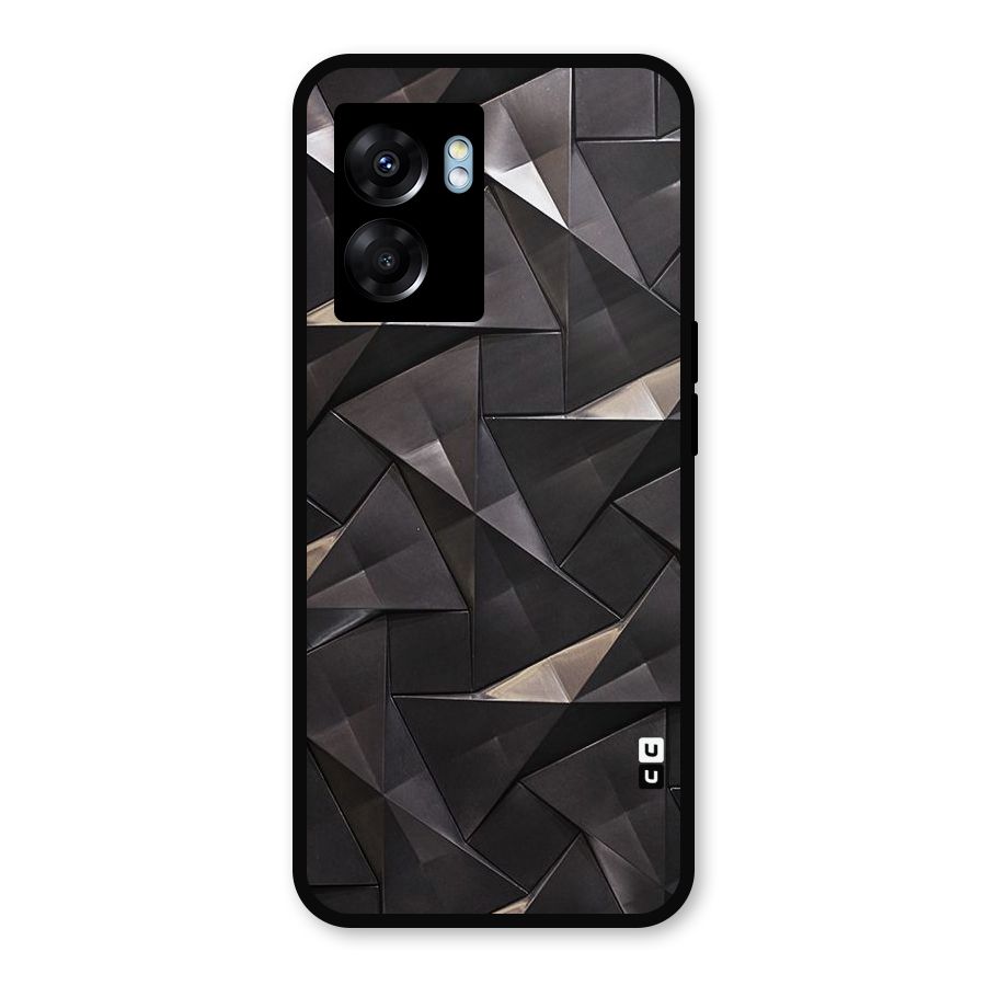 Carved Triangles Metal Back Case for Realme Narzo 50 5G