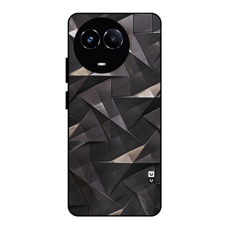 Carved Triangles Metal Back Case for Realme Narzo 60X