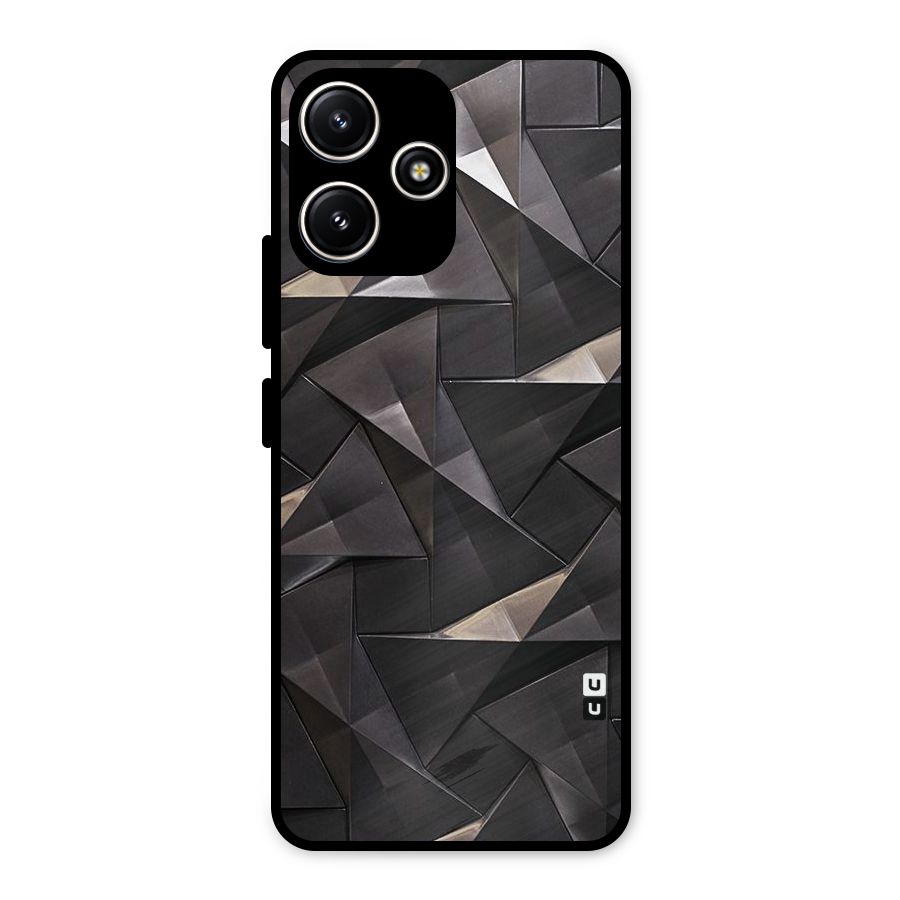 Carved Triangles Metal Back Case for Redmi 12 5G