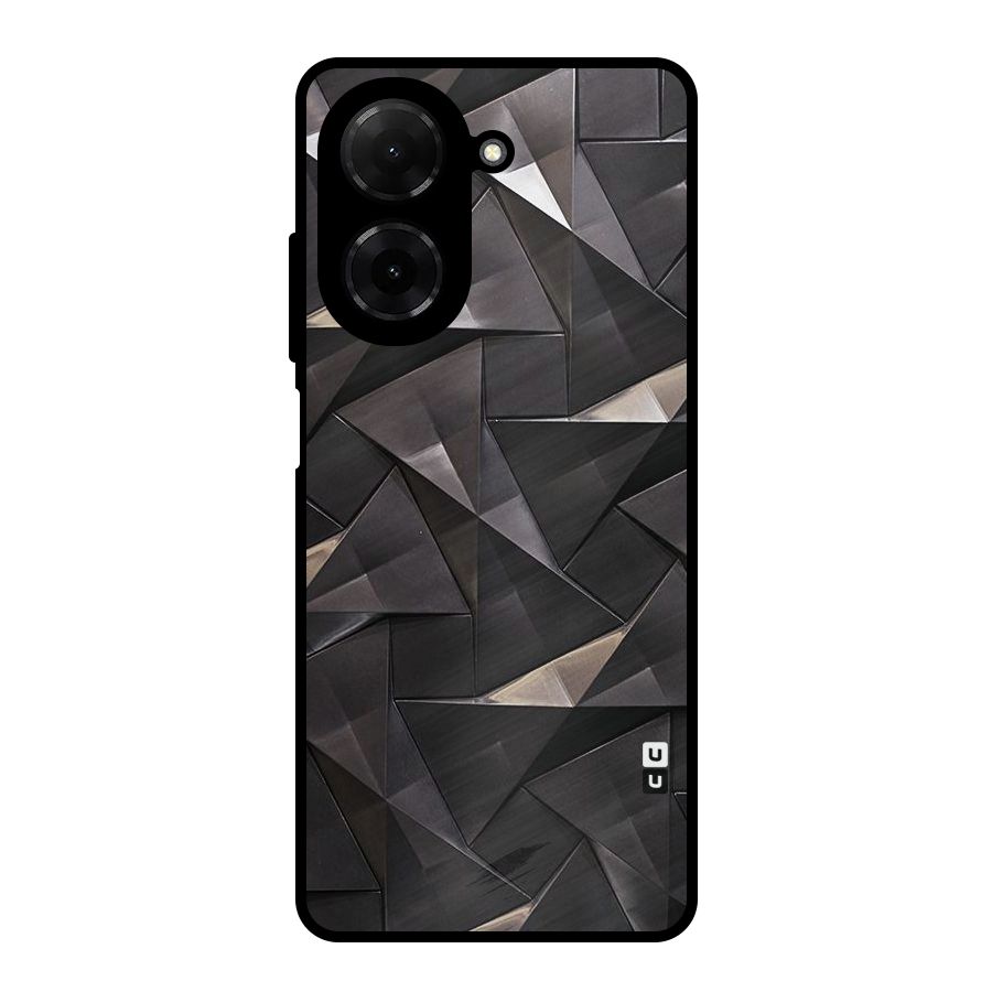 Carved Triangles Metal Back Case for Redmi A5 4G