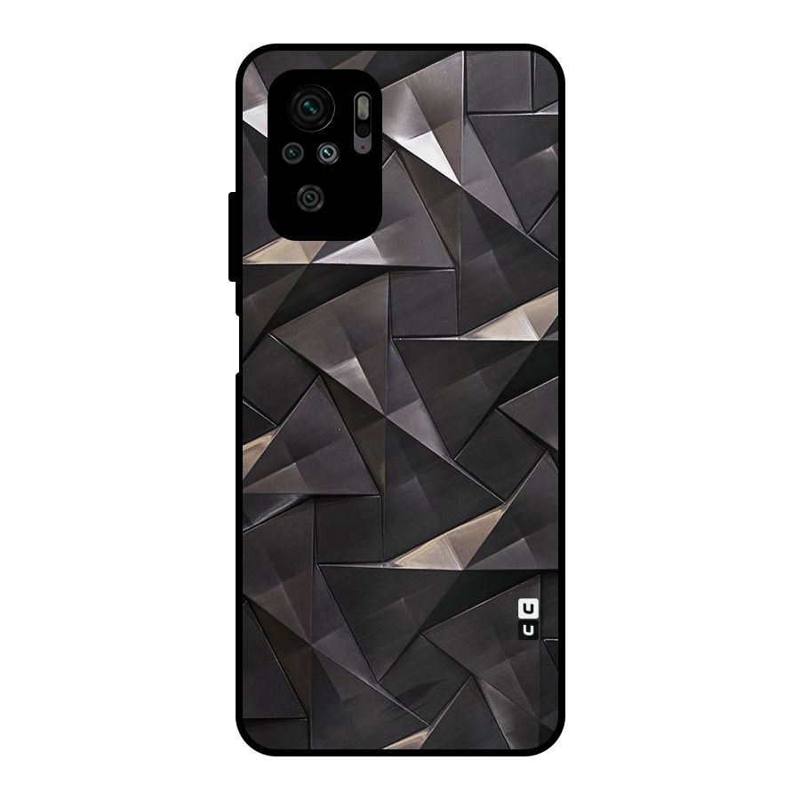 Carved Triangles Metal Back Case for Redmi Note 10S