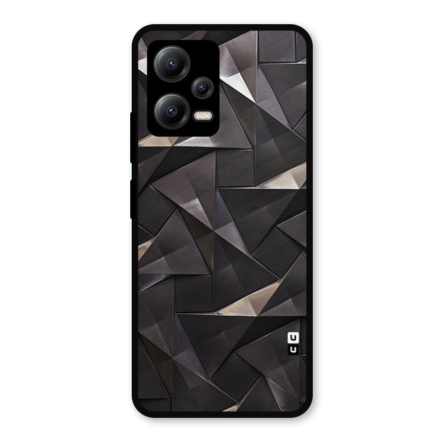 Carved Triangles Metal Back Case for Redmi Note 12 5G