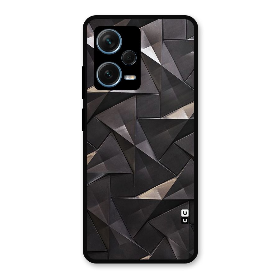 Carved Triangles Metal Back Case for Redmi Note 12 Pro Plus 5G