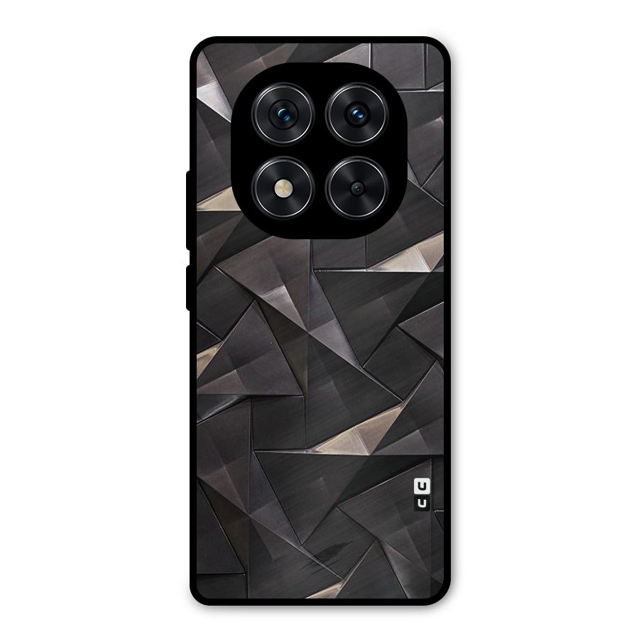 Carved Triangles Metal Back Case for Redmi Note 14 Pro 5G