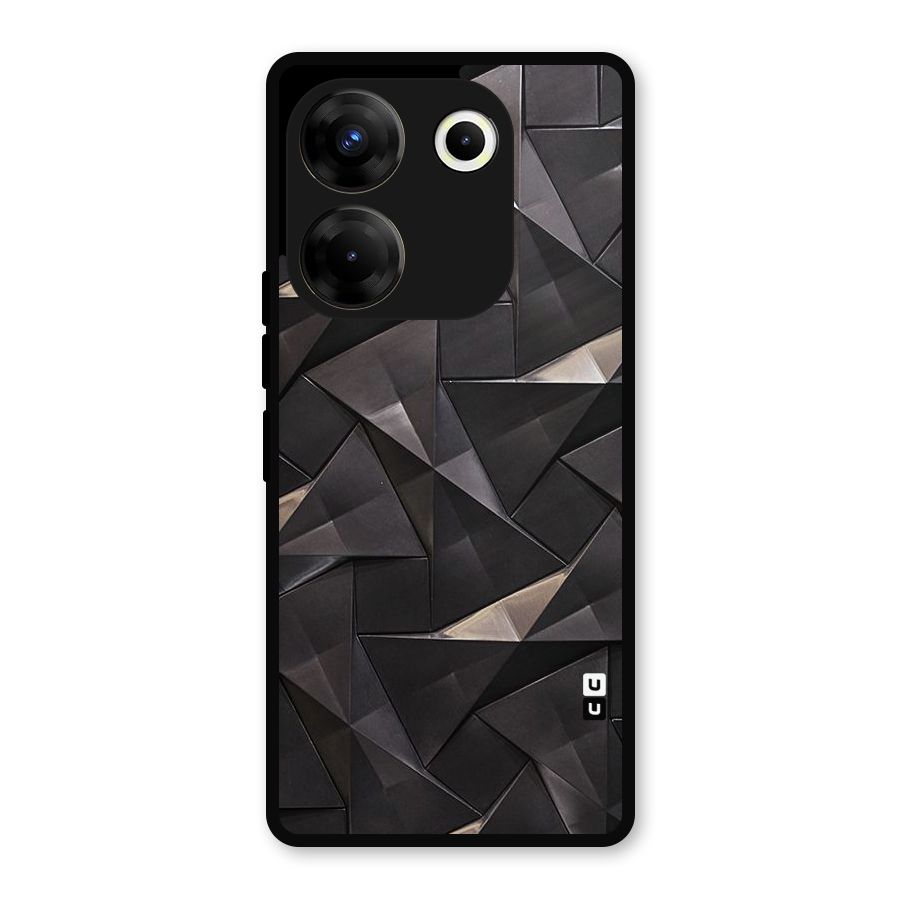 Carved Triangles Metal Back Case for Tecno Camon 20