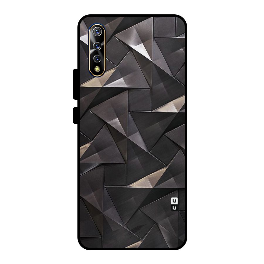 Carved Triangles Metal Back Case for Vivo S1