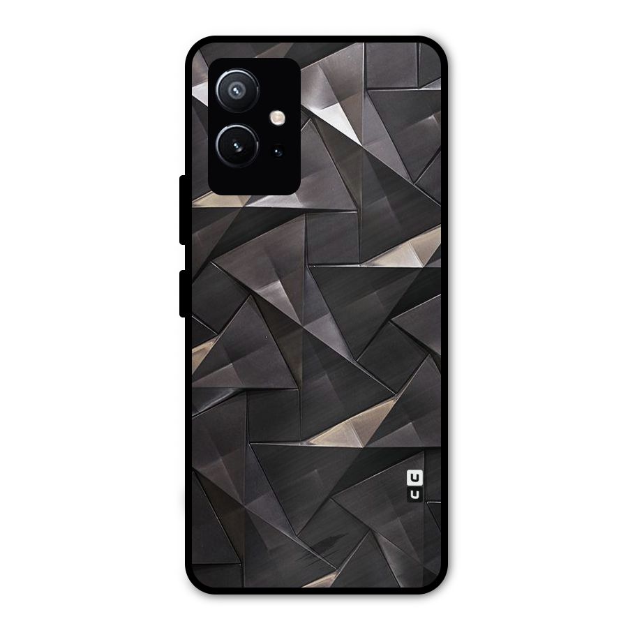 Carved Triangles Metal Back Case for Vivo T1 5G