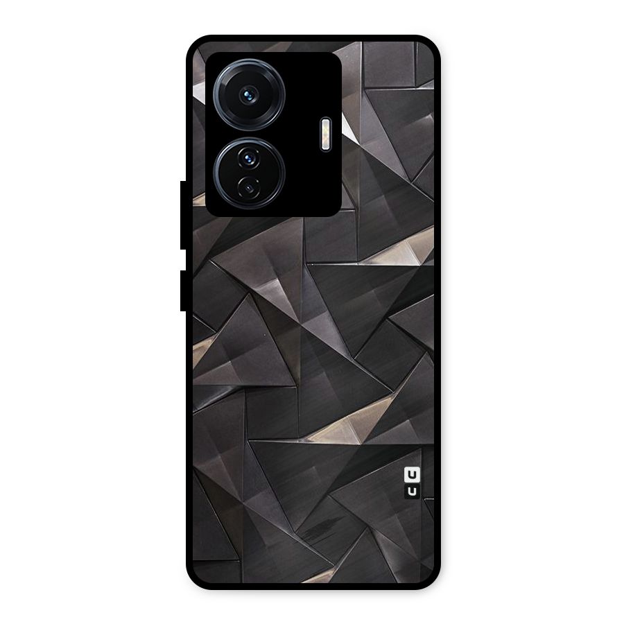 Carved Triangles Metal Back Case for Vivo T1 Pro