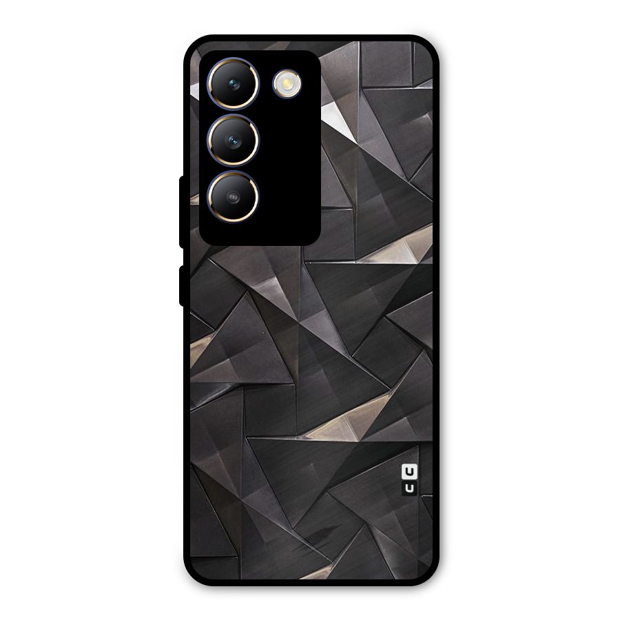 Carved Triangles Metal Back Case for Vivo T3 5G