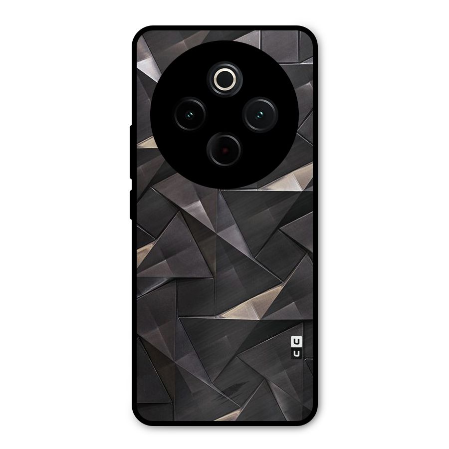 Carved Triangles Metal Back Case for Vivo T4
