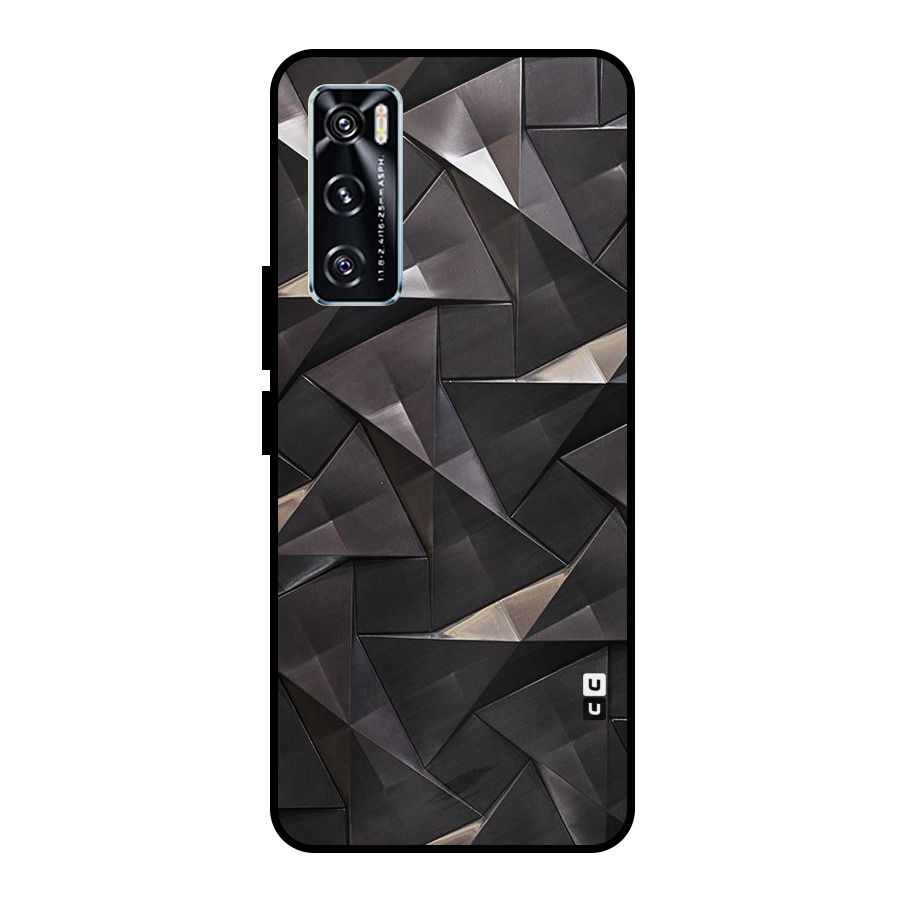 Carved Triangles Metal Back Case for Vivo V20 SE