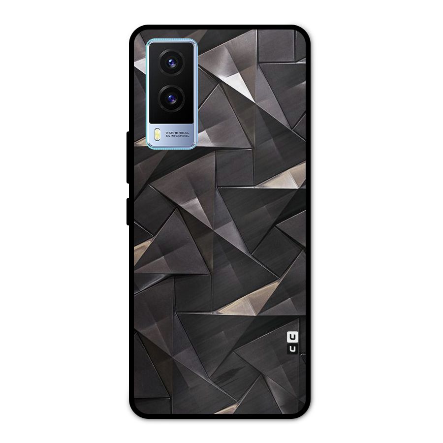 Carved Triangles Metal Back Case for Vivo V21e 5G