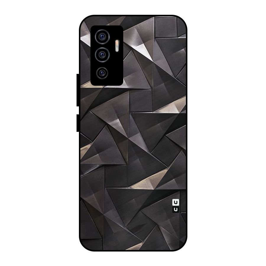 Carved Triangles Metal Back Case for Vivo V23e
