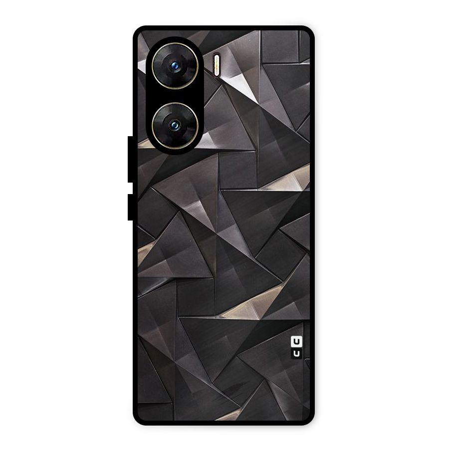 Carved Triangles Metal Back Case for Vivo V29e