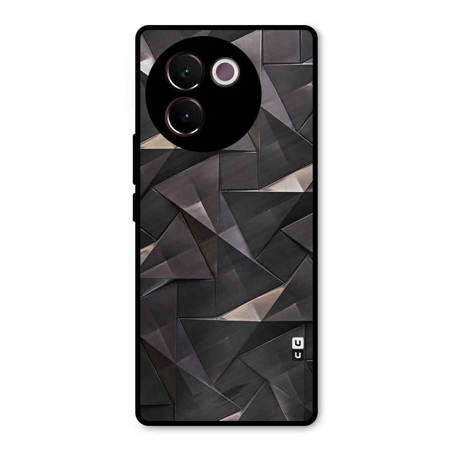 Carved Triangles Metal Back Case for Vivo V30e