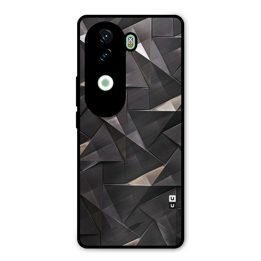 Carved Triangles Metal Back Case for Vivo V40e