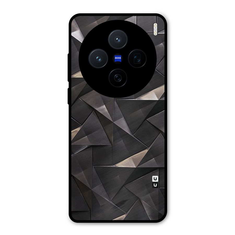Carved Triangles Metal Back Case for Vivo X200