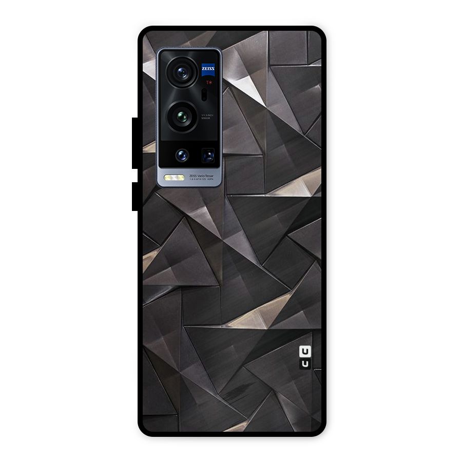 Carved Triangles Metal Back Case for Vivo X60 Pro Plus
