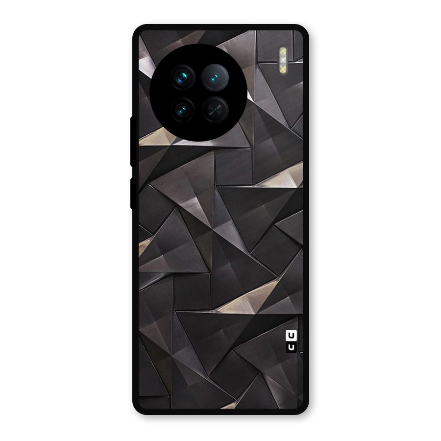 Carved Triangles Metal Back Case for Vivo X90