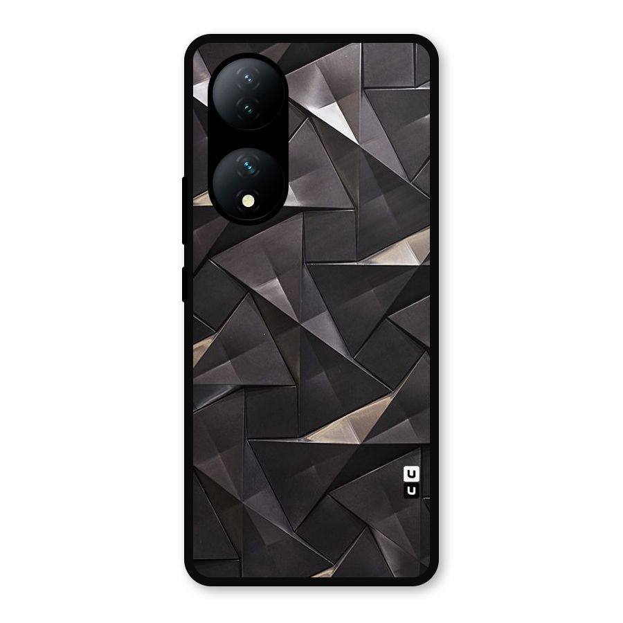 Carved Triangles Metal Back Case for Vivo Y100a