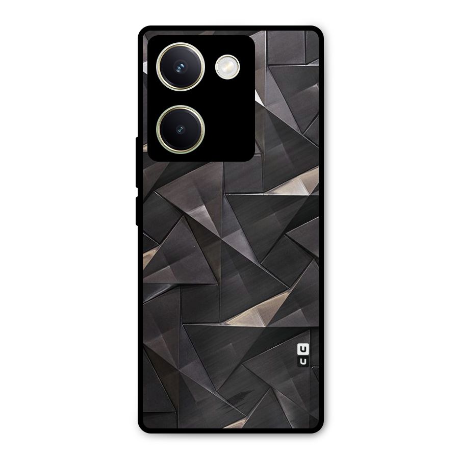 Carved Triangles Metal Back Case for Vivo Y200 Pro