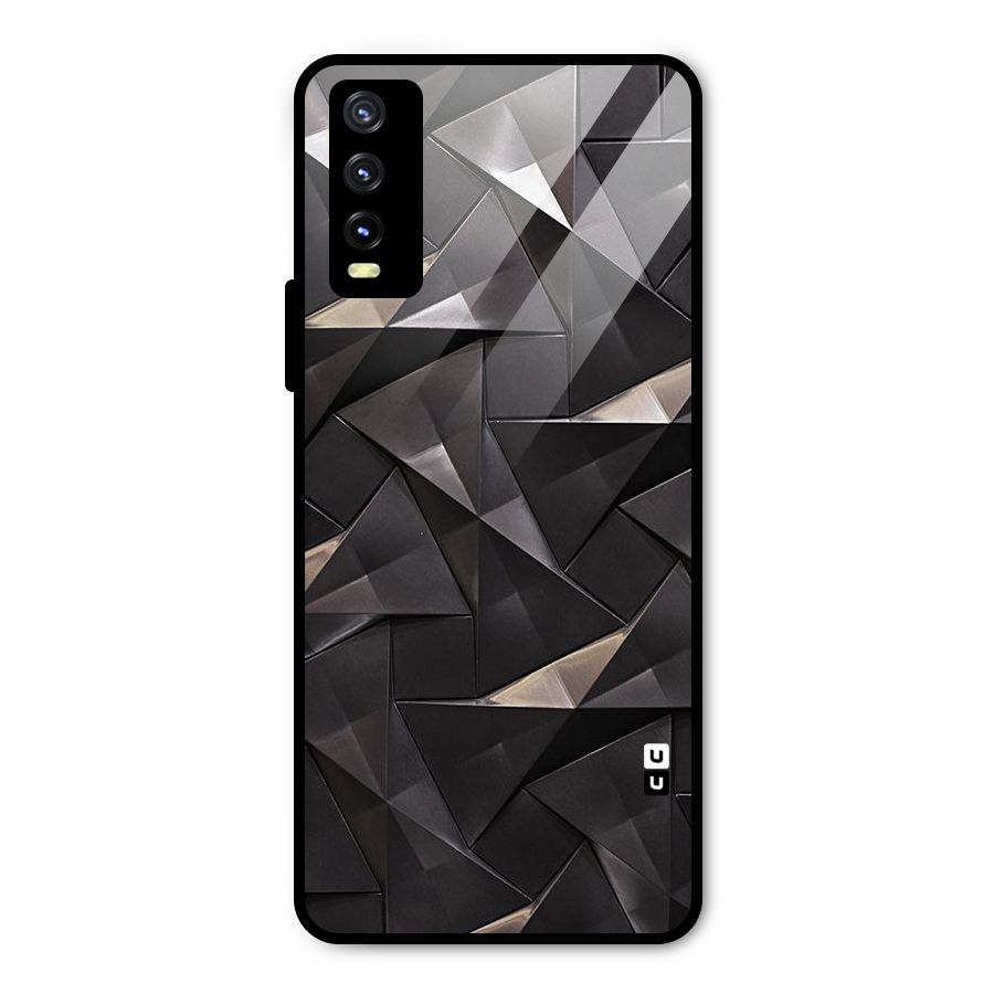 Carved Triangles Metal Back Case for Vivo Y20g