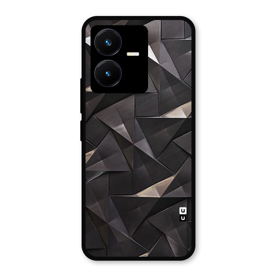 Carved Triangles Metal Back Case for Vivo Y22