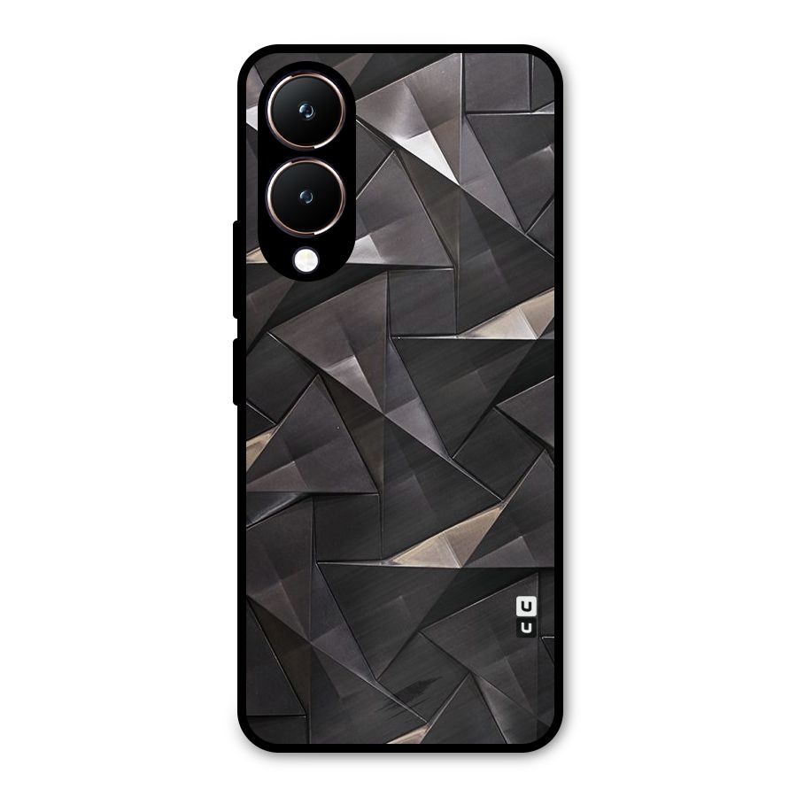Carved Triangles Metal Back Case for Vivo Y28