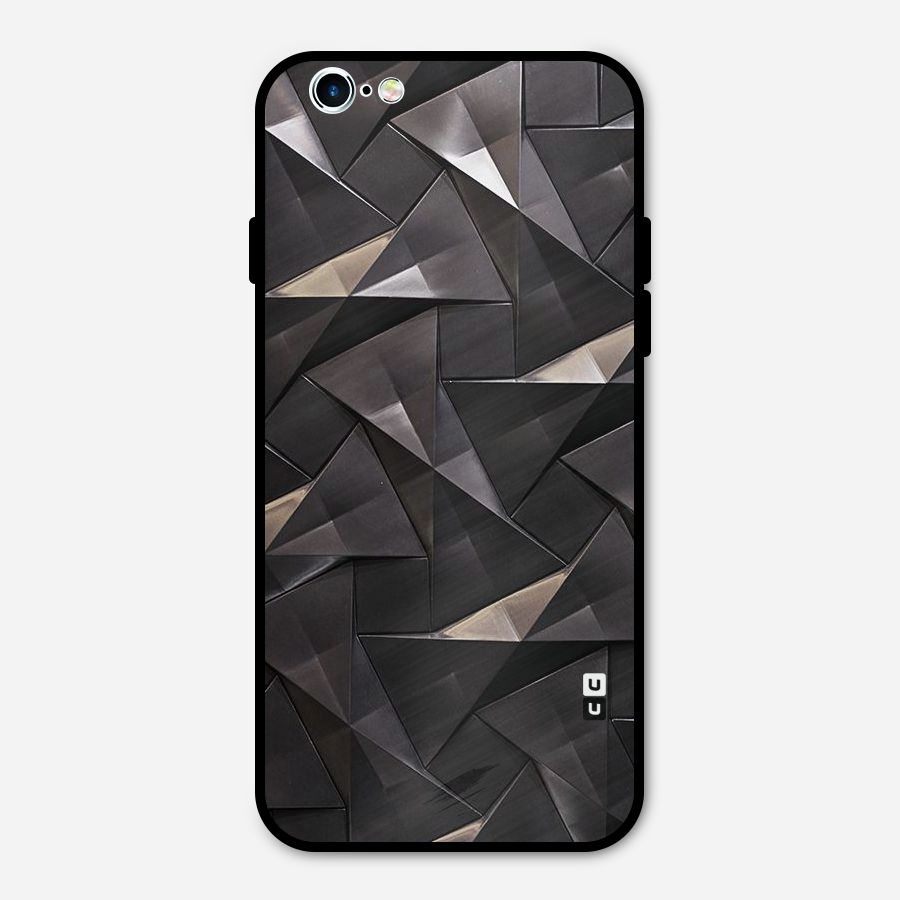 Carved Triangles Metal Back Case for iPhone 6 6s