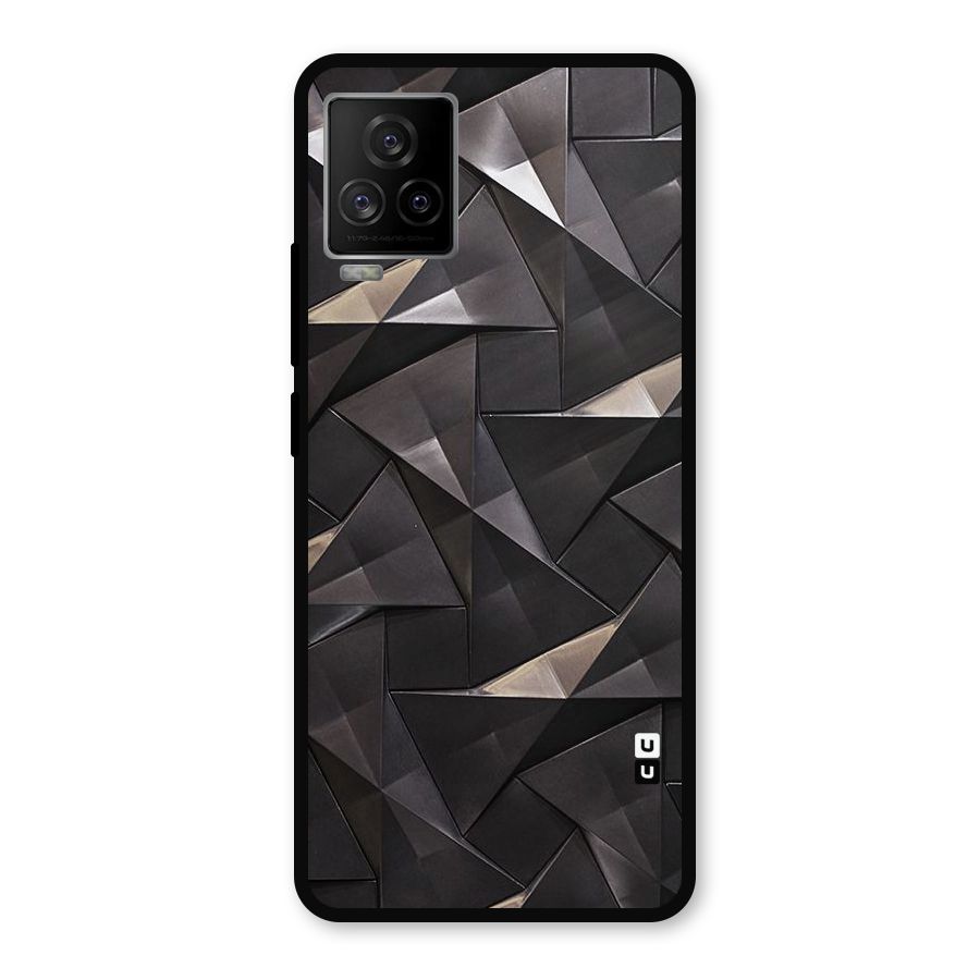 Carved Triangles Metal Back Case for iQOO 7 Legend 5G
