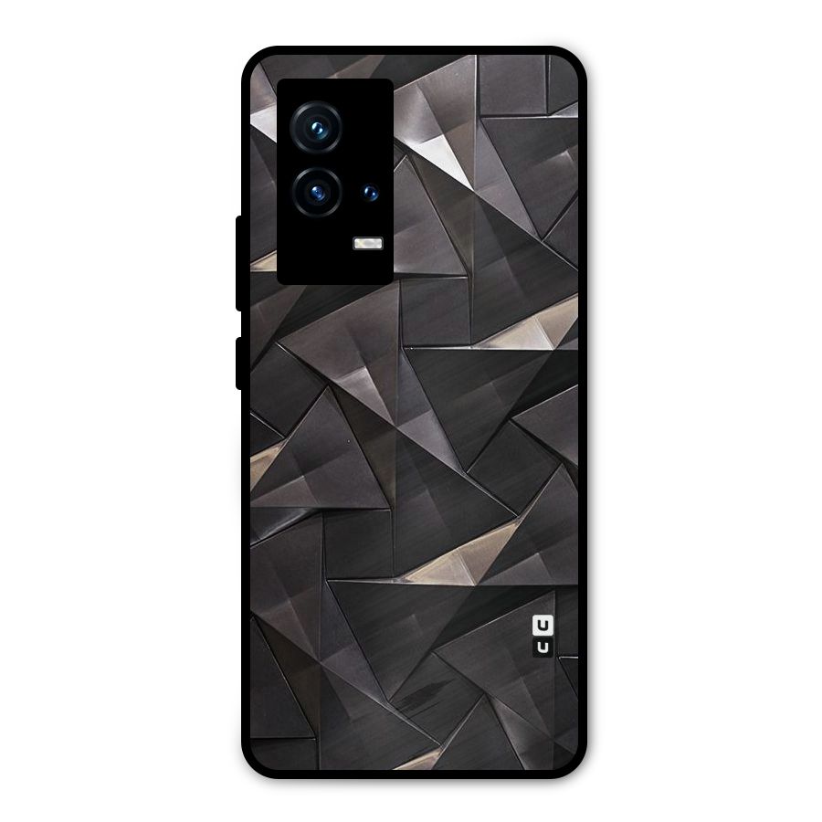 Carved Triangles Metal Back Case for iQOO 9 5G