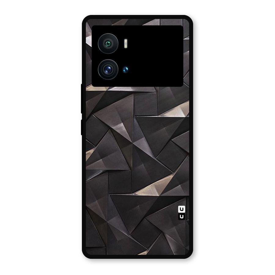 Carved Triangles Metal Back Case for iQOO 9 Pro