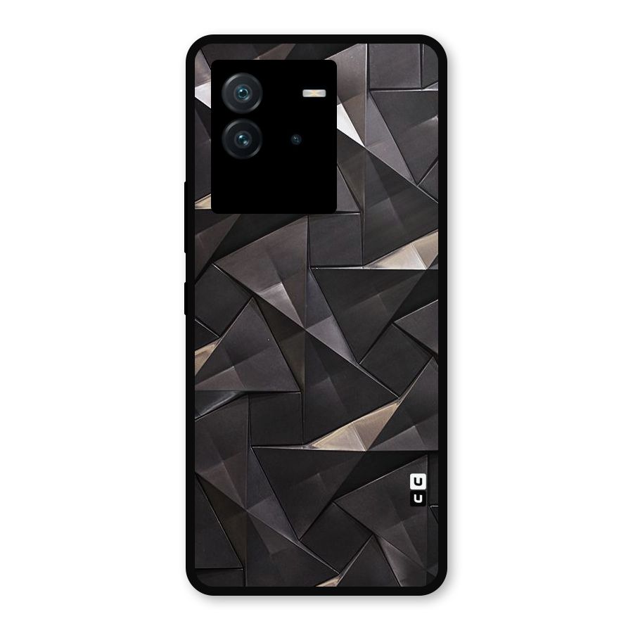 Carved Triangles Metal Back Case for iQOO Neo 6 5G