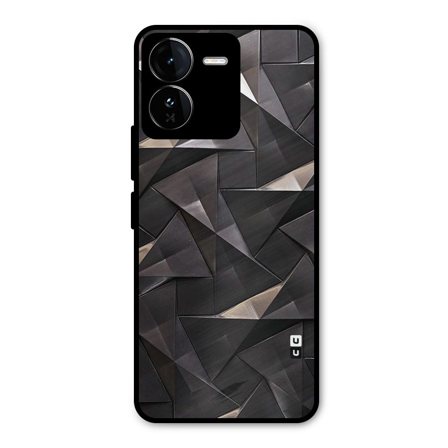 Carved Triangles Metal Back Case for iQOO Z9