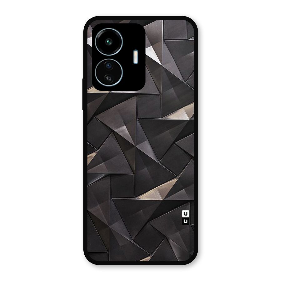 Carved Triangles Metal Back Case for vivo iQOO Z6 Lite 5G