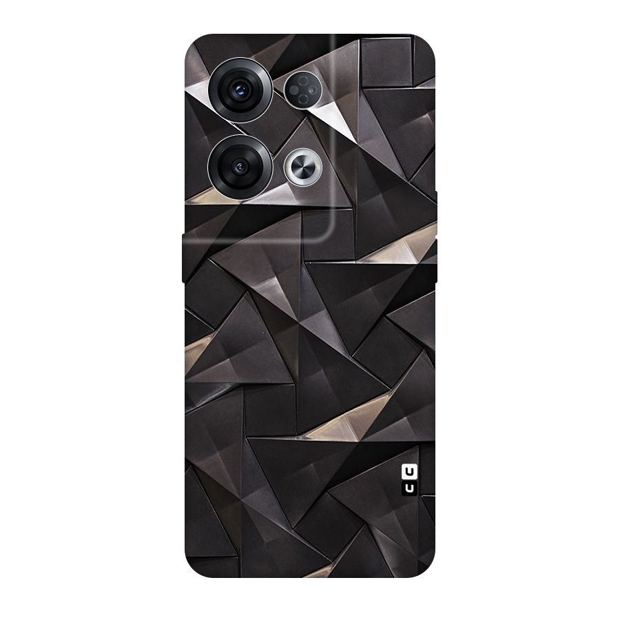 Carved Triangles Original Polycarbonate Back Case for Oppo Reno8 Pro 5G